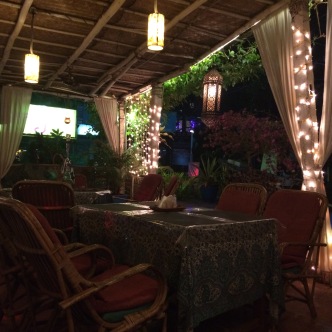 Beautifully lit restaurant near Baga beach